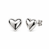 Heart earrings Hearts, silver plated with ceramics
