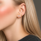 Kolczyki sztyfty gwiazdki - Shooting Stars w posrebrzeniu