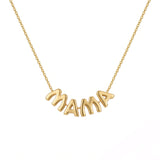 Naszyjnik MAMA w pozłoceniu 24k złotem