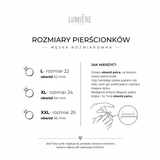 Pierścionek z ręcznie malowaną czarną emalią SIGNET MEN