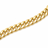 Naszyjnik typu łańcuch o grubym splocie pozłacany 24k złotem 35 cm + 7 cm przedłużki