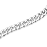 Naszyjnik typu łańcuch o grubym splocie posrebrzany 35 cm + 7 cm przedłużki